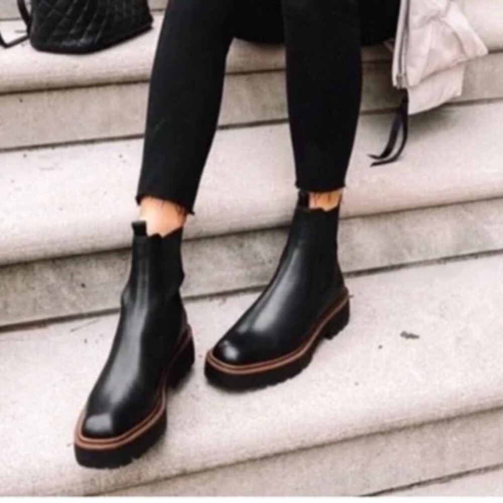 Sam Edelman Laguna Black Leather Boots, 8
